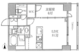 シーズンフラッツ菊川 202 間取り図