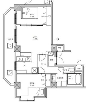 Ｔｈｅ　Ｏｒｃｈｉｄ　Ｍａｎｏｒ２ 301 間取り図