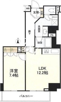 フィールA渋谷 801 間取り図