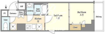 ラティエラ都立大学 307 間取り図