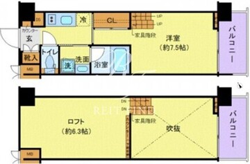 ズーム芝浦 804 間取り図