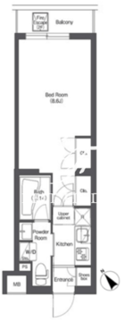 コンフォリア不動前 307 間取り図