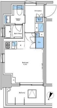 ブラウ戸越銀座スカイ 802 間取り図