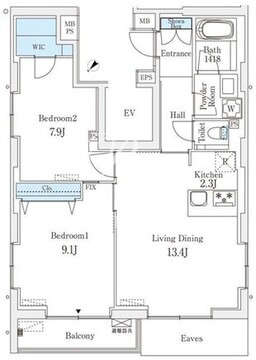 ロイジェント銀座 201 間取り図