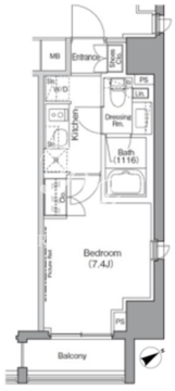 ミレーネ品川荏原 301 間取り図