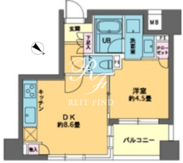 カスタリア人形町2 803 間取り図