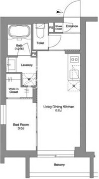 オルムコート四谷 206 間取り図