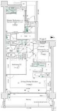 パークシティ高田馬場 214 間取り図