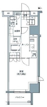 パークハビオ東中野 801 間取り図