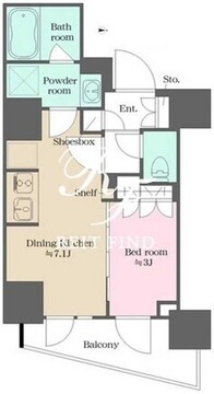 ウエリスアーバン錦糸町 502 間取り図