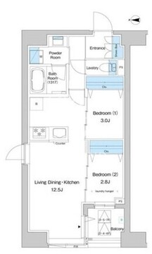 プレディアコート清澄白河 603 間取り図