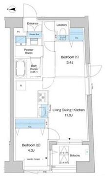 プレディアコート清澄白河 501 間取り図