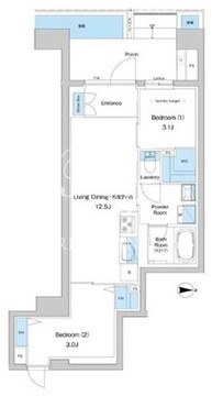 プレディアコート清澄白河 103 間取り図