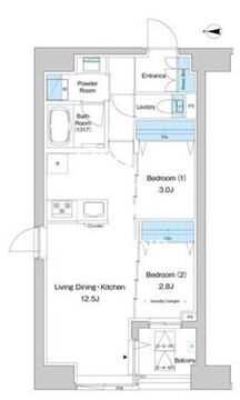 プレディアコート清澄白河 403 間取り図