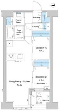 プレディアコート清澄白河 602 間取り図