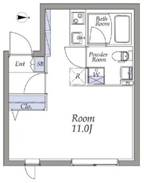 アトリオフラッツ町屋 402 間取り図