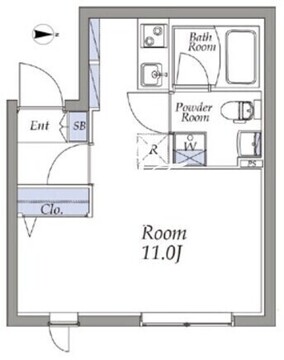 アトリオフラッツ町屋 302 間取り図