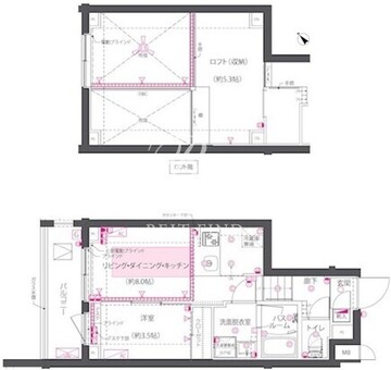 ズーム西早稲田 202 間取り図