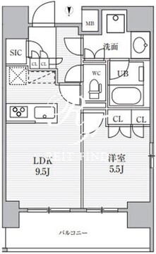 シーズンフラッツ上野稲荷町 1203 間取り図