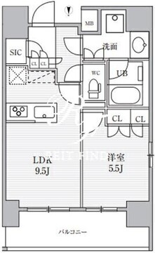 シーズンフラッツ上野稲荷町 1303 間取り図