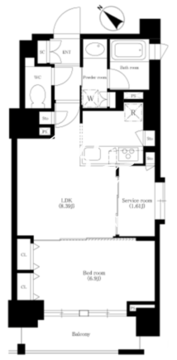 アーバネックス神保町 1403 間取り図