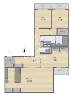 セレステ御殿山 102 間取り図