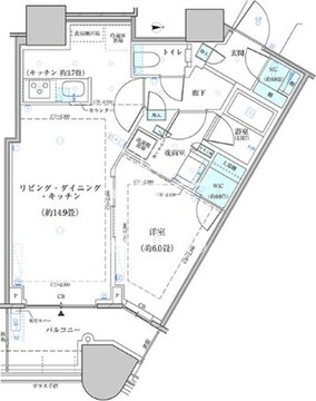 パークタワー勝どき S-923 間取り図