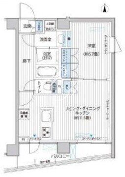 カスタリア目黒平町 401 間取り図