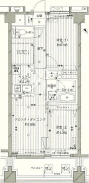 コスモリード西馬込 607 間取り図