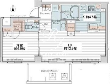 カスタリア三宿 502 間取り図