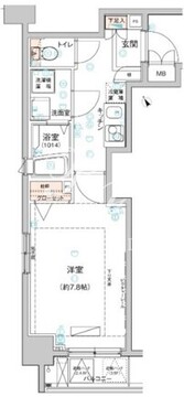 ハーモニーレジデンス月島 203 間取り図