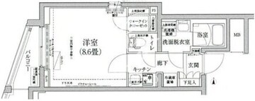 ルフレプレミアム上北沢 301 間取り図