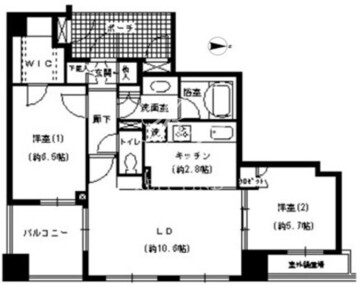 エスティメゾン巣鴨 206 間取り図