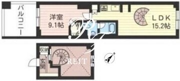 レジデンスシャルマン月島 737 間取り図