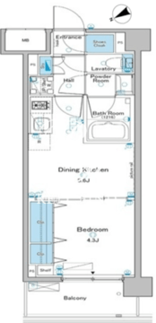 ルフォンプログレ赤羽 209 間取り図