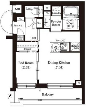 アーバンパーク方南町2 208 間取り図