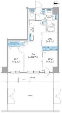 クレヴィアリグゼ西馬込 108 間取り図