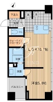 ウィルテラス勝どき 1202 間取り図