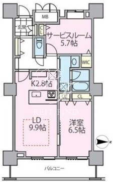 ロイヤルパークスタワー南千住 2213 間取り図