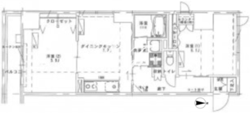 レジディア銀座東 201 間取り図