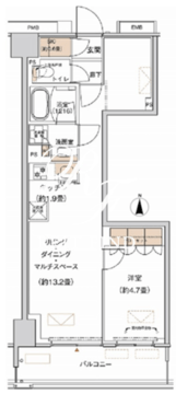 プライムネクサス大森北 414 間取り図