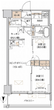 プライムネクサス大森北 429 間取り図