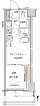 プライムネクサス大森北 438 間取り図