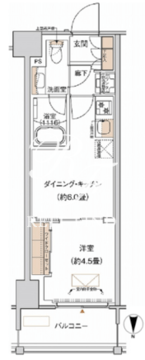 プライムネクサス大森北 439 間取り図