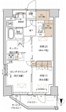 プライムネクサス大森北 443 間取り図