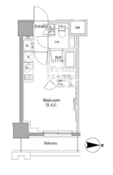 ザ・パークハビオ目黒レジデンス 802 間取り図