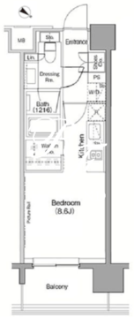 ザ・パークハビオ目黒 502 間取り図