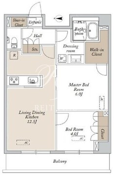 HF東尾久レジデンス 505 間取り図