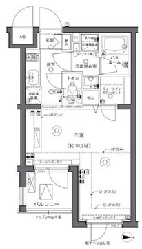 ズーム中野坂上 412 間取り図