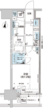 パークキューブ西新宿 1102 間取り図